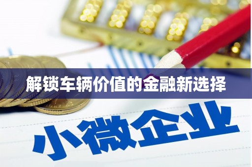 景德镇解锁车辆价值的金融新选择