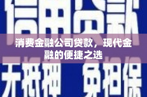 景德镇消费金融公司贷款，现代金融的便捷之选