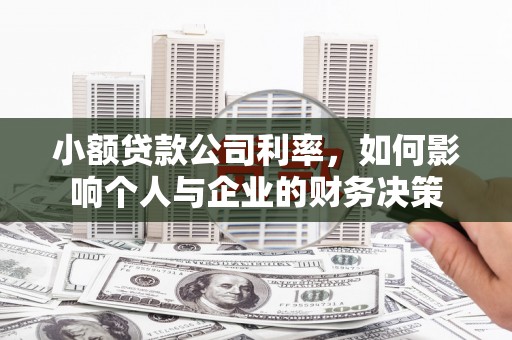 景德镇小额贷款公司利率，如何影响个人与企业的财务决策