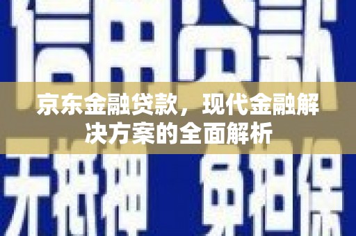 景德镇京东金融贷款，现代金融解决方案的全面解析