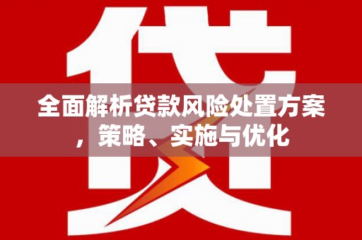 景德镇全面解析贷款风险处置方案，策略、实施与优化