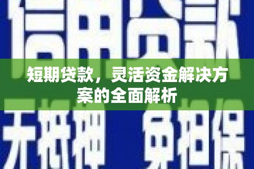 景德镇短期贷款，灵活资金解决方案的全面解析