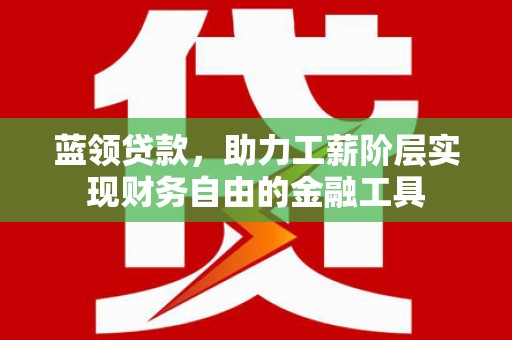 景德镇蓝领贷款，助力工薪阶层实现财务自由的金融工具