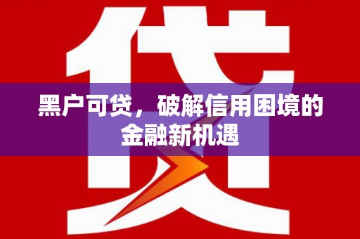 景德镇黑户可贷，破解信用困境的金融新机遇