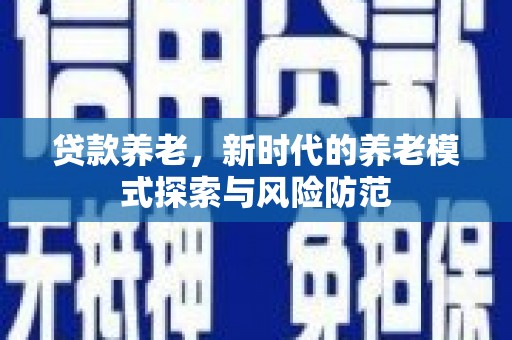 景德镇贷款养老，新时代的养老模式探索与风险防范