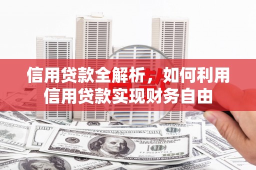景德镇信用贷款全解析，如何利用信用贷款实现财务自由